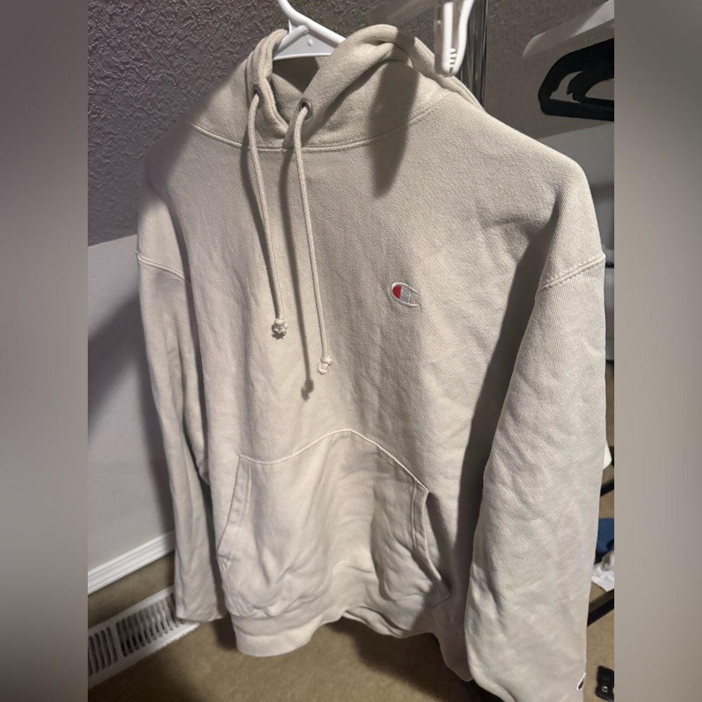 Champion Men's Off-White Hoodie